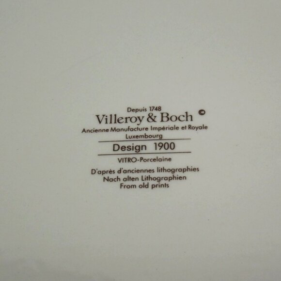 VILLEROY & BOCH 1900 Decorative Plate - Elegant Lady, Luxembourg Vintage 10" - Picture 9 of 12